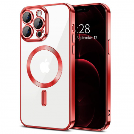 Husa pentru iPhone 12 Pro Max cu Magsafe integrat, SKYDDAR Luxury Shield - Rosu