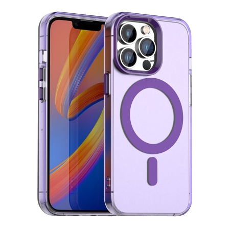 Husa pentru iPhone 12 Pro Max, SKYDDAR INOVATION, CandyCase, Magsafe, set cu sticker, Mov