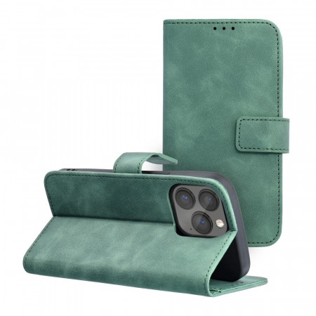 Husa pentru iPhone 13 Pro tip carte magnetic, Skyddar Tender - Verde