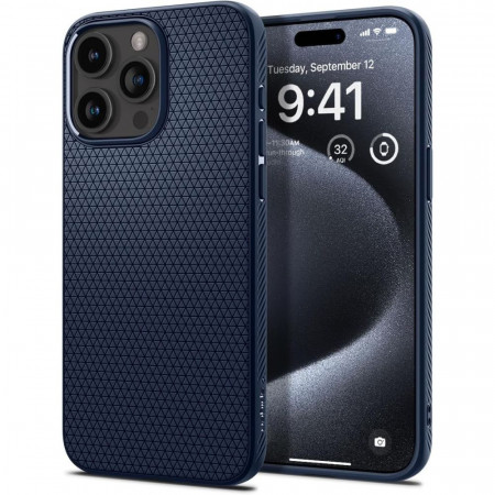 Husa pentru iPhone 15 Pro,15 Spigen Liquid Air - Navy Blue