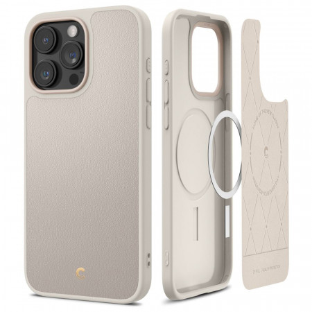 Husa pentru iPhone 15 Pro Max, Spigen Cyrill Kajuk MagSafe - Cream