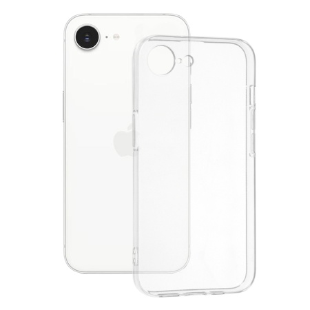 Husa pentru iPhone 16e, SKYDDAR INNOVATION, ClearGuard din silicon transparent, Transparenta, set cu sticker