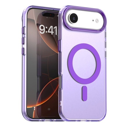 Husa pentru iPhone 17 Air, SKYDDAR INOVATION, CandyCase, Magsafe, set cu sticker, Mov