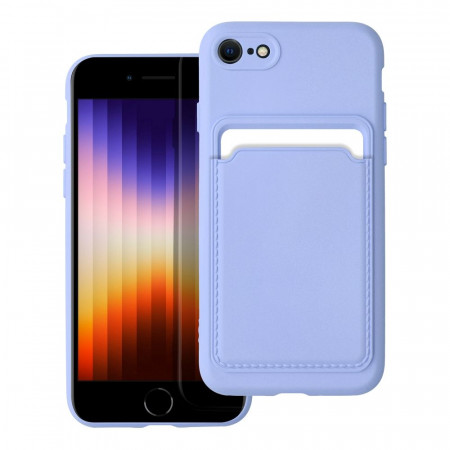 Husa pentru iPhone 7 / 8 / SE 2020 din silicon, Skyddar Cards - Mov