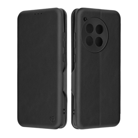 Husa pentru OnePlus 12R, SKYDDAR INNOVATION, Safe Wallet tip carte din Piele Ecologica, Suport Carduri, Inchidere Magnetica, Negru, set cu sticker