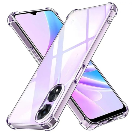 Husa pentru Oppo A58 5G / A78 5G , SKYDDAR INNOVATION, Shockproof Clear din Silicon Slim, Transparenta, set cu sticker