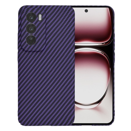 Husa pentru Oppo Reno12 Pro, SKYDDAR INNOVATION, textura carbon, Carbonite FiberShell, set cu sticker, Mov,