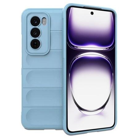 Husa pentru Oppo Reno12, SKYDDAR INNOVATION, Magic Shield, din Silicon Mat, set cu sticker, Bleu