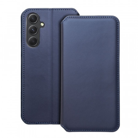 Husa pentru Samsung Galaxy A54 5G tip carte, doua buzunare, Skyddar Dual - Albastru