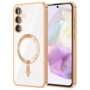 Husa pentru Samsung Galaxy A55 5G cu Magsafe integrat, SKYDDAR Luxury Shield - Auriu