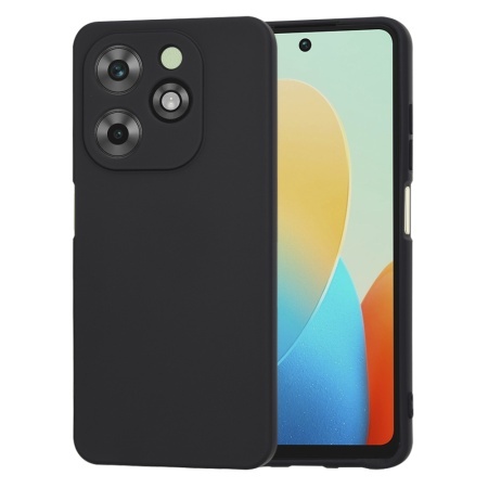 Husa pentru Tecno Spark Go 2024 / Spark 20C, SKYDDAR INNOVATION, din Silicon Catifelat, SoftElegance, set cu sticker, Negru