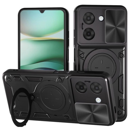 Husa pentru Xiaomi Redmi A5 4G (Regional), SKYDDAR INNOVATION, CamGuard Pro, Inel Magnetic, Protectie Camera, set cu sticker, Negru