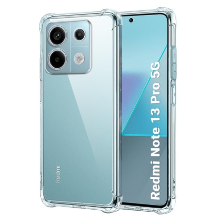 Husa pentru Xiaomi Redmi Note 13 Pro 5G / Poco X6 , SKYDDAR INNOVATION, Shockproof Clear din Silicon Slim, Transparenta, set cu sticker