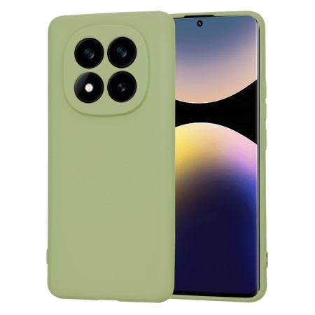 Husa pentru Xiaomi Redmi Note 14 Pro+ 5G, SKYDDAR INNOVATION, din Silicon Catifelat, SoftElegance, set cu sticker, Verde