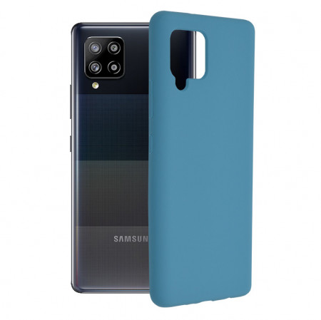 Husa Samsung Galaxy A42 5G din silicon moale, Techsuit Soft Edge - Denim Blue