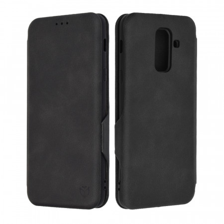 Husa Samsung Galaxy A6 Plus 2018 tip carte magnetica, Techsuit Safe Wallet - Negru