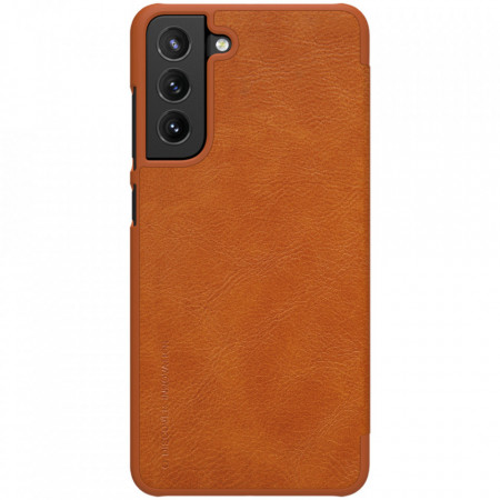 Husa Samsung Galaxy S21 FE, Qin Leather Case, Nillkin - Maro