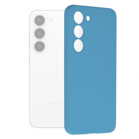 Husa Samsung Galaxy S23 din silicon moale, Techsuit Soft Edge - Albastru