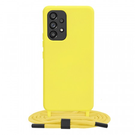 Husa silicon Samsung Galaxy A53 cu snur, Techsuit Crossbody Lanyard - Glaben