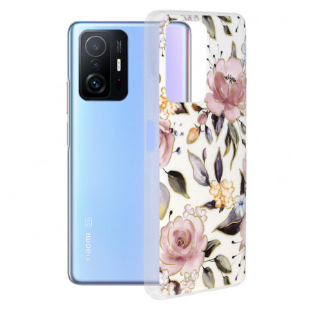 Husa Xiaomi 11T / 11T Pro Marble Series, Techsuit - Chloe White