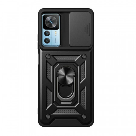 Husa Xiaomi 12T / 12T Pro cu protectie camera, TECH-PROTECT - Negru