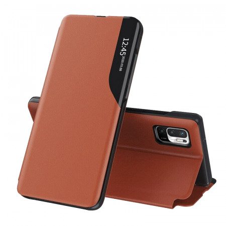 Husa Xiaomi Redmi Note 10 5G tip carte, Techsuit eFold - Portocaliu