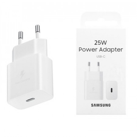 Incarcator priza fast charge 25W, Type-C, Original Samsung (EP-T2510NWEGEU) - Alb