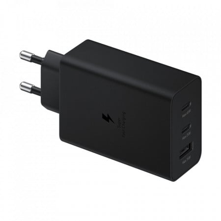 Incarcator priza QC 3.0, PD 65W, 2x Type-C, USB, AFC, FCP, Samsung - Negru