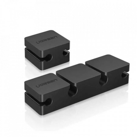 Organizator cabluri birou (70585), 1+3 prinderi, Ugreen - Negru