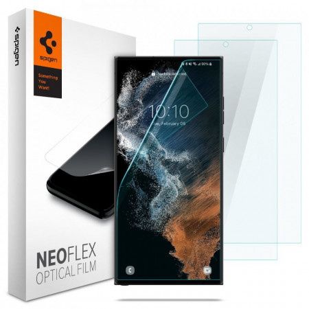 [Pachet 2x] Folie Samsung Galaxy S22 Ultra, Neo Flex Spigen - Clear