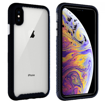 [Pachet 360°] Husa + Folie iPhone X / XS, Techsuit Defense - Negru