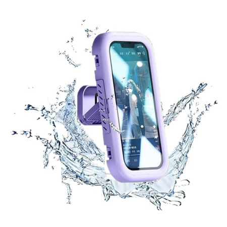 Suportul Adeziv Universal cu Ventuze, Ideal pentru Tik-Tok, Selfie și Vizionare Video, Compatibil cu Telefoane sub 7 inch, SKDR SplashProof LC-999 - Mov