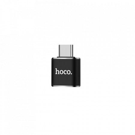 Adaptor OTG (UA5), USB-A la Type-C, Plug & Play, 480Mbps, HOCO - Negru
