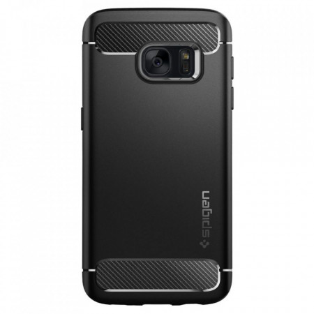 Bumper Samsung Galaxy S7, Rugged Armor Spigen - Negru