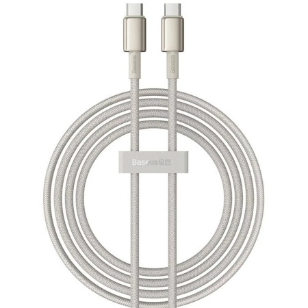 Cablue de Date Type-C la Type-C 100W, Super Fast Charging, 2m, 480Mbps, Baseus Tungsten Gold, Auriu