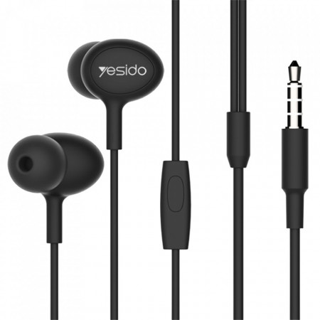Casti In-ear, Stereo (YH-13) cu Microfon, Jack 3.5mm, 1.2M, Yesido - Negru