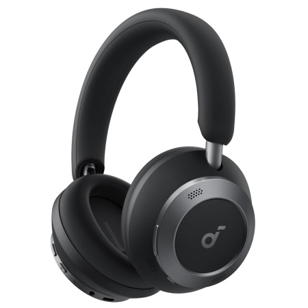 Casti On-Ear Wireless Activ Noise Cancelling, BT 5.3, Hi-Res, Anker SoundCore Space One Pro, Negru