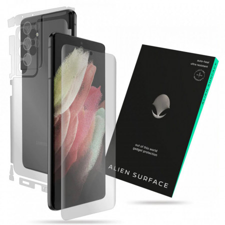 Folie 360° Samsung Galaxy S21 Ultra [Ecran+Margini+Spate] Alien Surface - Transparent