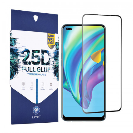 Folie de sticla OPPO Reno 4 Lite, 2.5D FullGlue LITO - Negru