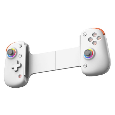 Gamepad Wireless BSP-D8 Pro, Compatibil Android, iOS, PS4, set cu sticker, Alb