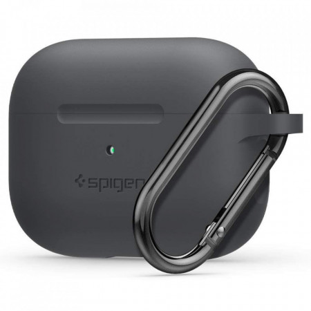 Husa Apple Airpods Pro, SIlicone Fit Spigen - Charcoal