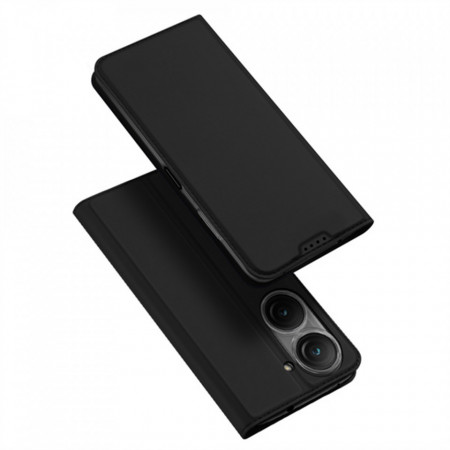 Husa Asus Zenfone 9 tip carte, Skin Pro Dux Ducis - Negru