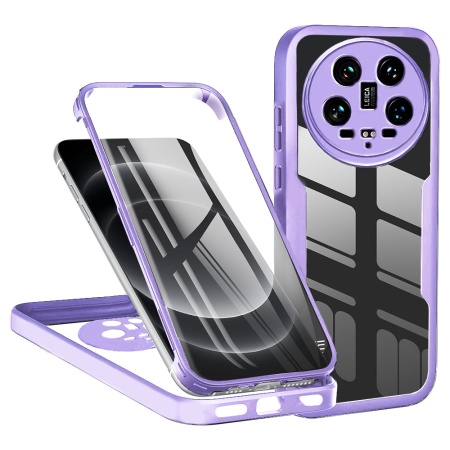 Husa + Folie pentru Xiaomi 14 Ultra, SKYDDAR INNOVATION, [Pachet 360°] ColorVerse, set cu sticker, Mov