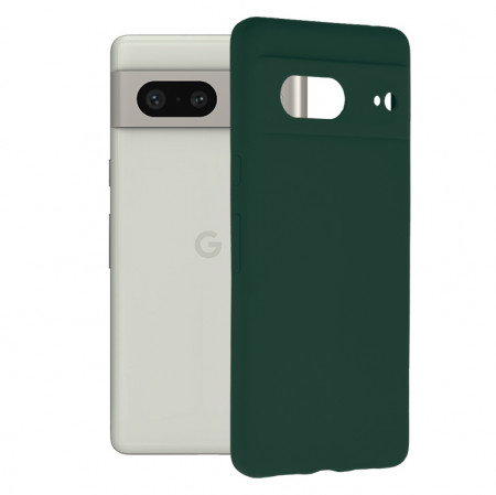 Husa Google Pixel 7 din silicon moale, Techsuit Soft Edge - Verde