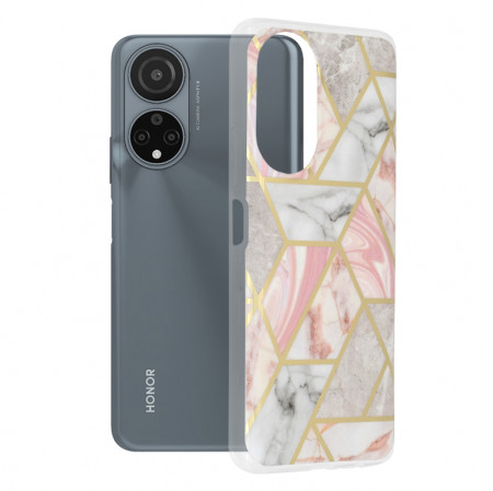 Husa Honor X7 Marble Series, Techsuit - Pink Hex