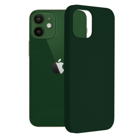 Husa iPhone 12 / 12 Pro din silicon moale, Techsuit Soft Edge - Dark Green