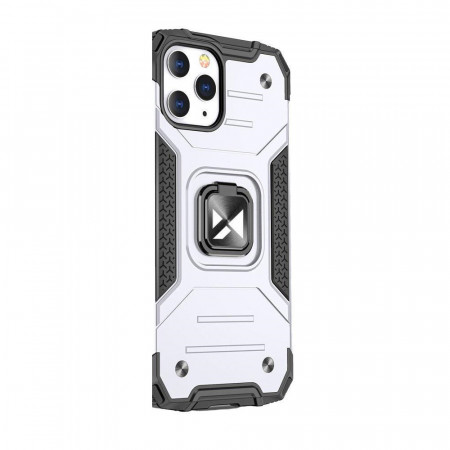 Husa iPhone 13 Pro, Functie magnetica, Wozinsky Ring Armor - Silver