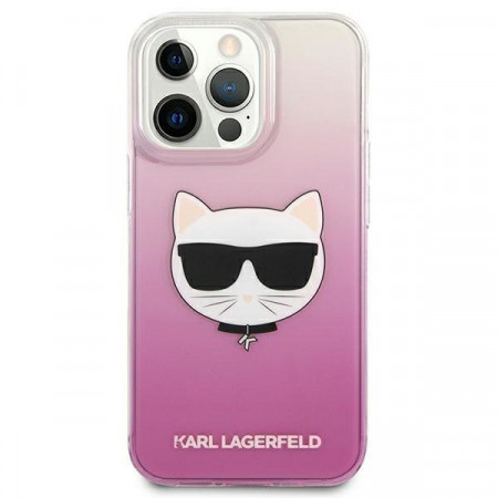 Husa iPhone 13 Pro Max, Karl Lagerfeld KLHCP13XCTRP, Choupette Head - Roz
