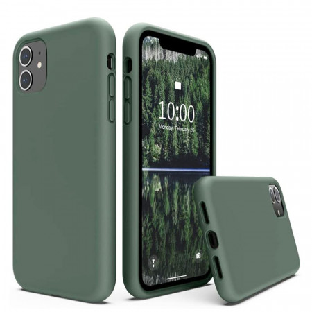Husa iPhone 15 din silicon moale, Techsuit Soft Edge - Verde