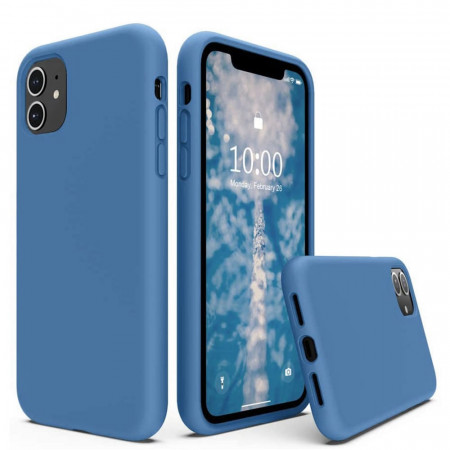 Husa iPhone 15 Pro din silicon moale, Techsuit Soft Edge - Albastru